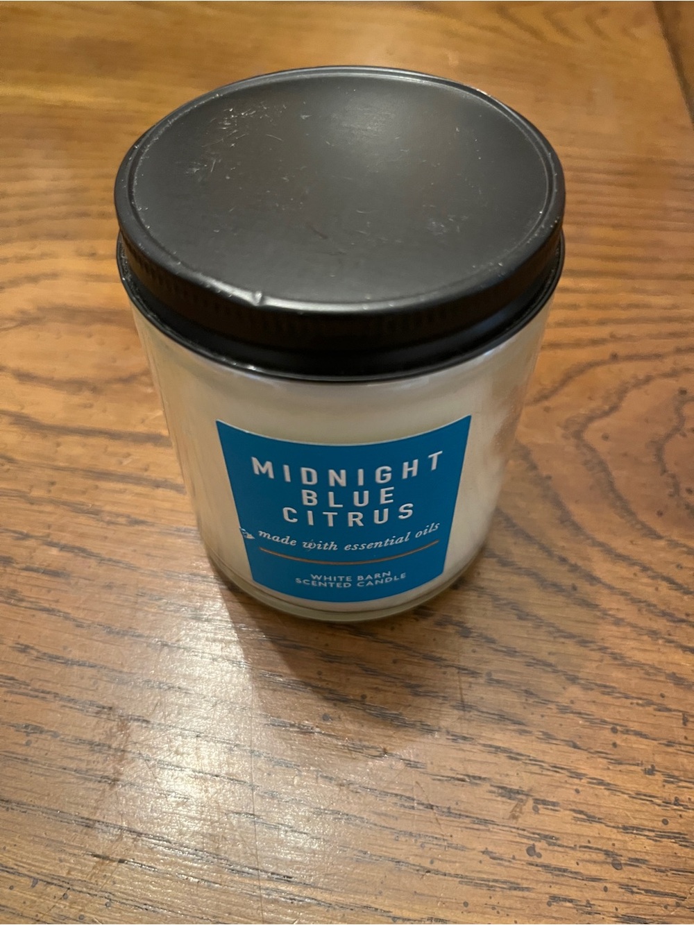 White Barn Midnight Blue Citrus Scented Single Wick Candle, new